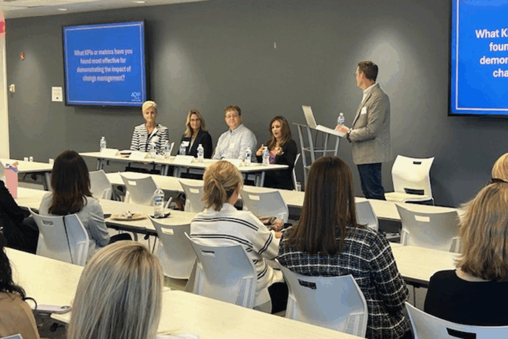 panelists at change management event